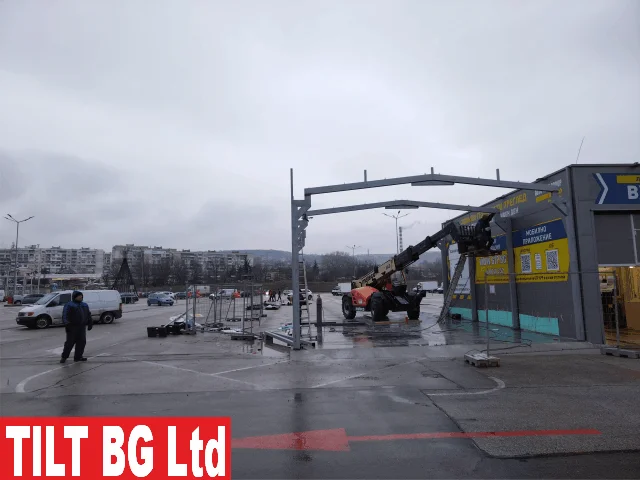Пункт ГТП Варна — етап на монтажа. Изграждане на конструкции.