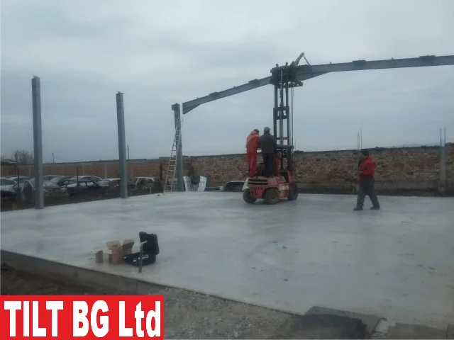 Метална конструкция автосервиз София. Производство и монтаж на метални конструкции и термопанели от Тилт БГ ООД.