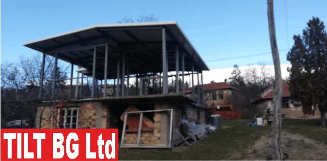 Надстрояване с метална конструкция — вертикални опори