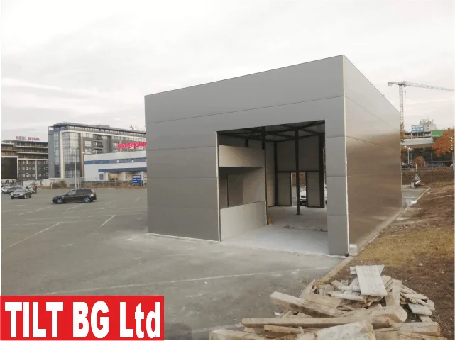 Пункт ГТП Бургас — финален изглед на покрива. Доставка на термопанели.