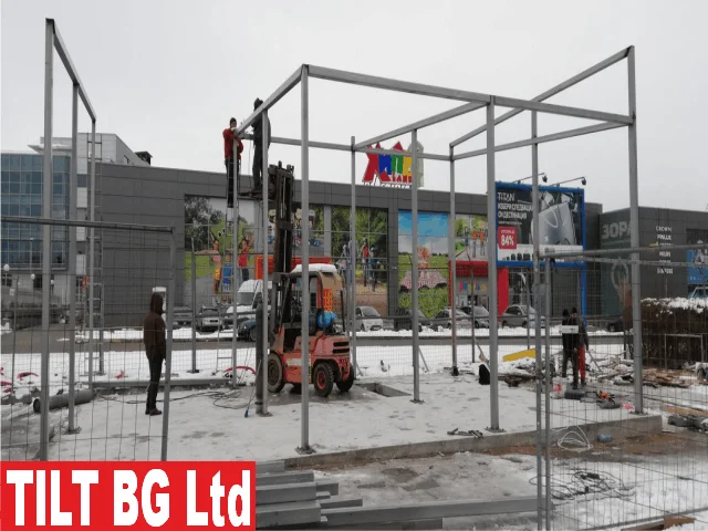 Пункт ГТП София — фасадна част. Производство и монтаж на метални конструкции.